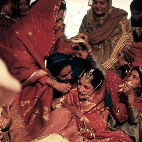 intimate Indian wedding family moment